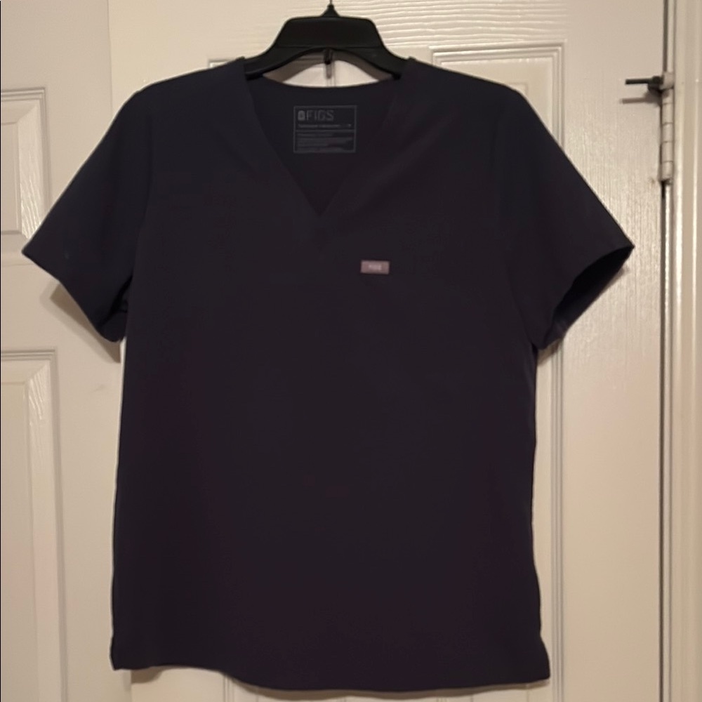 Figs Navy Blue Scrub Top